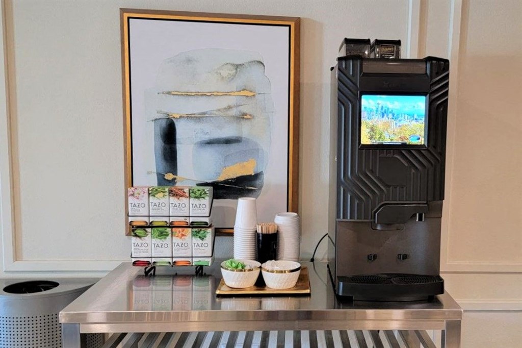 Lux Apartments Bellevue WA Coffee Bar with Free Coffee, Tea and Hot Chocolate Options Lux Apartments Bellevue WA Coffee Bar with Free Coffee, Tea and Hot Chocolate Options